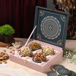 Riwaz Premium Matt Natural Gift Box | Premium 4-Jar Set | Almonds, Cashews, Pistachios , Walnuts , Figs & Raisins| Luxury Elegant & Reusable Gift