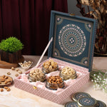 Riwaz Premium Matt Natural Gift Box | Premium 4-Jar Set | Almonds, Cashews, Pistachios , Walnuts , Figs & Raisins| Luxury Elegant & Reusable Gift