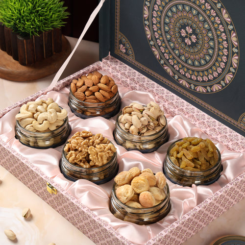 Premium Riwaz Matt Finish Natural Dry Fruit Box | Rakhi, Diwali, Wedding Ideal for Festive & Corporate Gifts