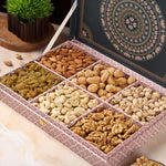 Riwaz Premium Matt Natural Gift Box | Premium 6-Column Assortment of Almonds, Cashews, Pistachios, Walnuts, Raisins & Khumani