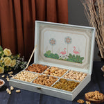 Riwaz Premium Pink Fairy Gift Box 6 Column Almonds, Cashews, Pistachios, Walnuts, Raisins & Khumani