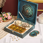 Riwaz Premium Blue Rose Dry Fruit & Chocolate Gift Box | Almonds, Cashews & Chocolates | Perfect for Weddings, Festivals & Corporate Gifting