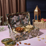 Riwaz Luxury Green Regal Dry Fruit Gift Box with Almonds & Cashews – Elegant Design