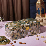 Riwaz Luxury Green Regal Dry Fruit Gift Box with Almonds & Cashews – Elegant Design