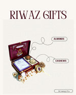 Riwaz Luxe Velvet Red Gift Box | Elegant Assortment of Almonds, Cashews, Walnuts & Raisins | 100% Natural & Premium Quality | Perfect Gift