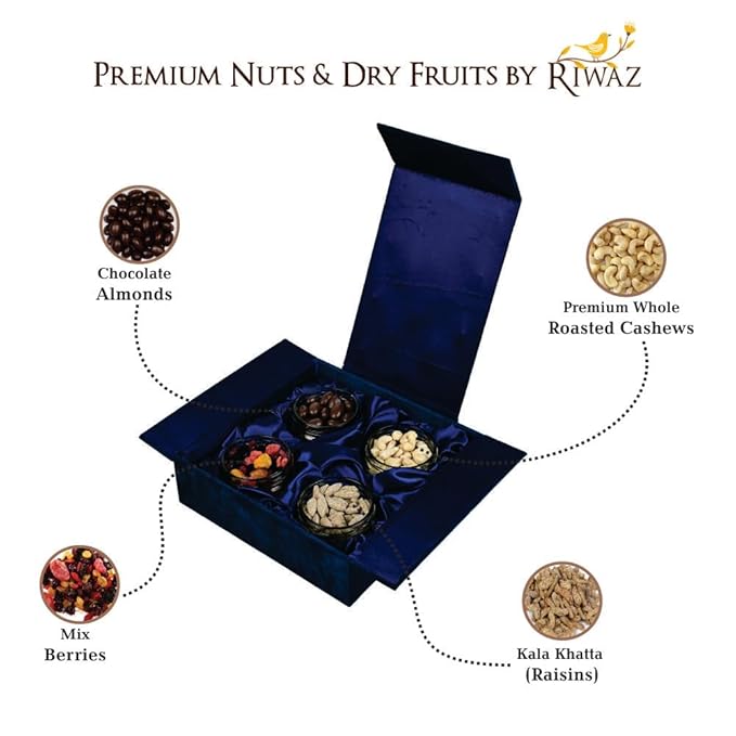 Riwaz Luxury Blue Suede Giftbox