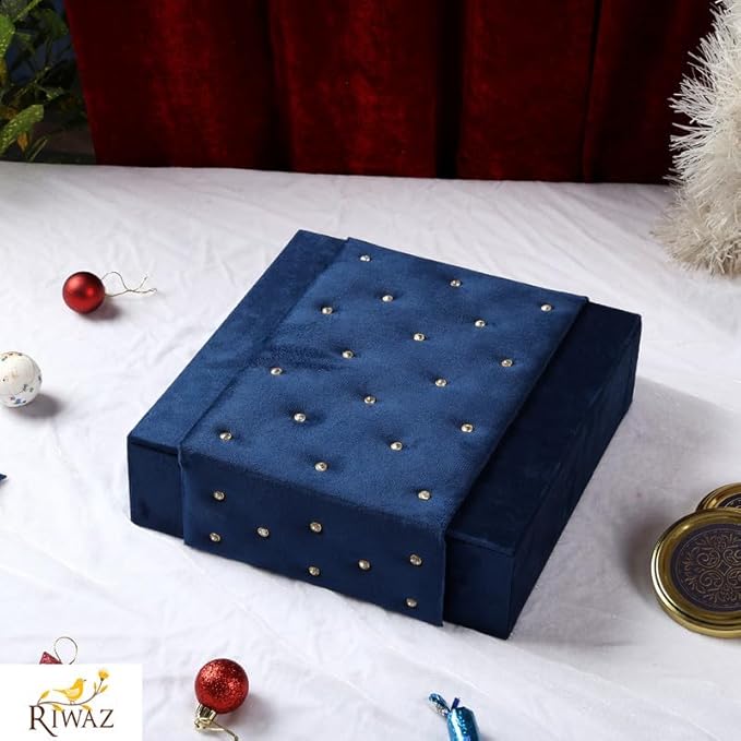 Riwaz Luxury Blue Suede Giftbox