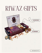 Riwaz Regal Maroon Elegance Gift Box | Designer Assortment of Almonds, Cashews, Pistachios & Raisins | Perfect for Wedding Invites & Corporate Gifting