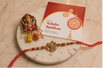 Luxury Pinewood Rakhi Gift Hamper | Dry Fruit & Chocolates Box
