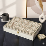 Riwaz Premium Square Design Dry Fruit Gift Box  | Premium 6-Jar Set | Almonds, Cashews, Pistachios , Walnuts , Figs & Raisins | Luxury Elegant & Reusable Gift Hamper | High Protein & Immunity Booster Assortment |