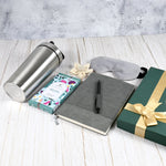 Riwaz Celebration Premium Wellness Gift Hamper | Luxury Gifting Box with Steel Shaker, Musk Dhoop Sticks, Eye Mask & Diary Pen