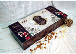 Riwaz Regal Maroon Elegance Gift Box | Designer Assortment of Almonds, Cashews, Pistachios & Raisins | Perfect for Wedding Invites & Corporate Gifting