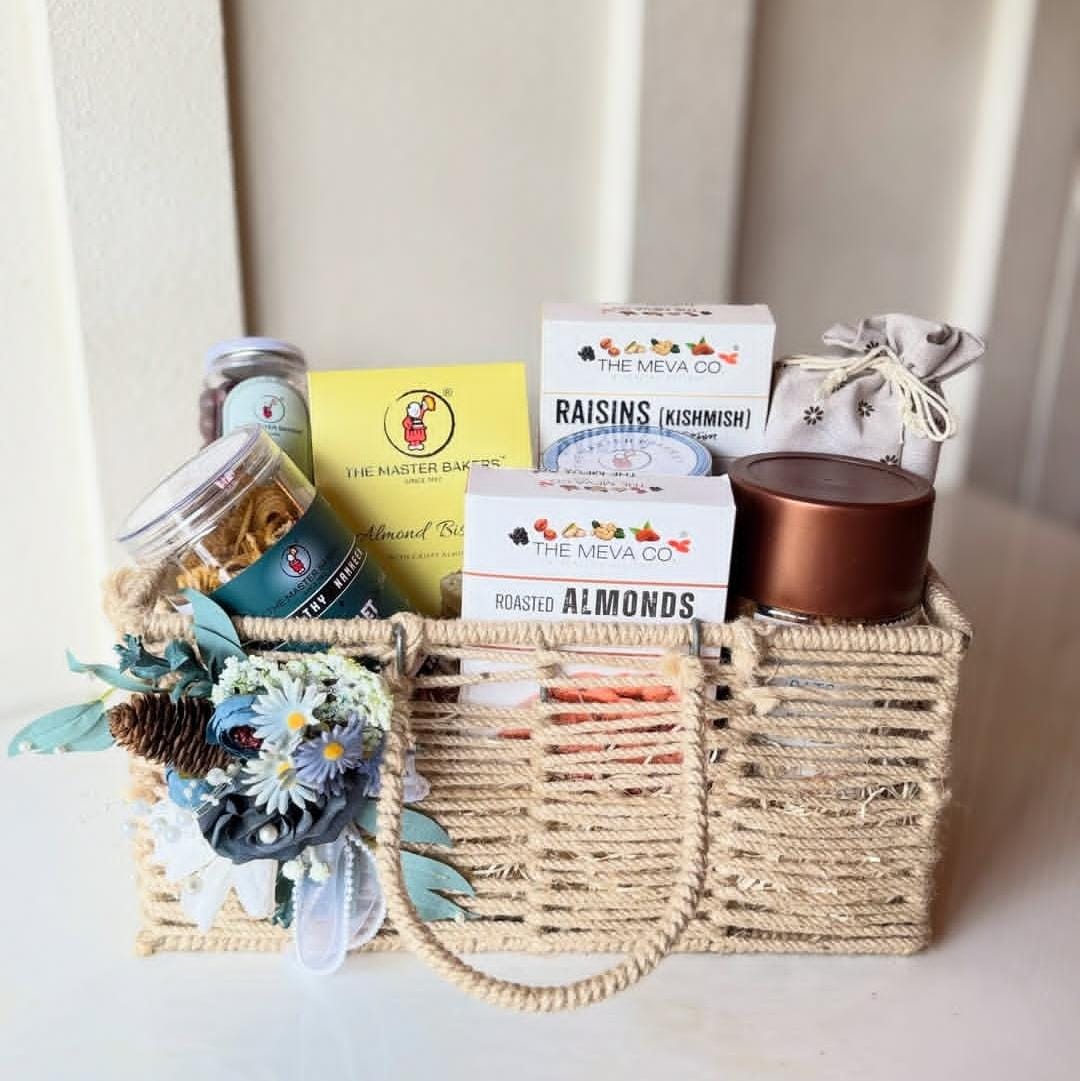 The Rustic Nutri-Delight Jute Hamper