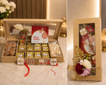 Luxury Pinewood Rakhi Gift Hamper | Dry Fruit & Chocolates Box