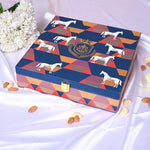 Riwaz Luxury Red Horse Gif tbox |Premium 4-Jar Set | Almonds, Cashews, Pistachios , Walnuts , Figs & Raisins| Luxury Elegant & Reusable Gift