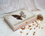 Riwaz Premium Butterfly Bloom Gift Box | Designer 6-Jar Assortment of Almonds, Cashews, Pistachios, Raisins, Walnuts & Apricots |