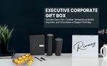 Riwaz Executive Corporate Gift Hamper for Diwali | Elegant Potli Bag with Dairy, Pen, Smart Tumbler Bottle, Keychain, and Chocolates