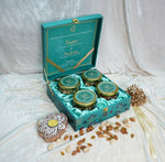 Riwaz Regal Blue Harmony Gift Box | Premium Almonds, Cashews, Pistachios & Raisins | Ideal for Weddings & Celebrations