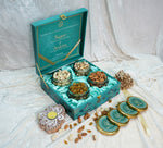 Riwaz Regal Blue Harmony Gift Box | Premium Almonds, Cashews, Pistachios & Raisins | Ideal for Weddings & Celebrations